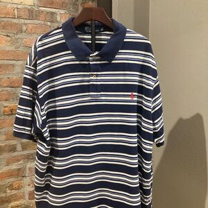 Polo by Ralph Lauren Blue and White Striped Shirt